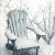 Winter scene of garden chair