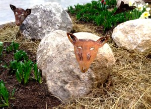 Stone sculptures of sheep