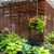 Garage with slatted walls