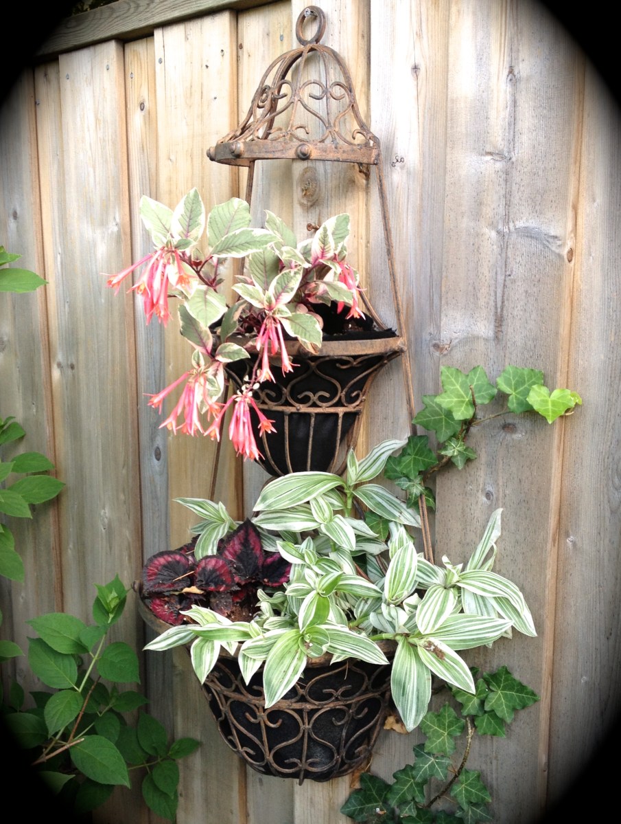 Landscape fabric in plant container