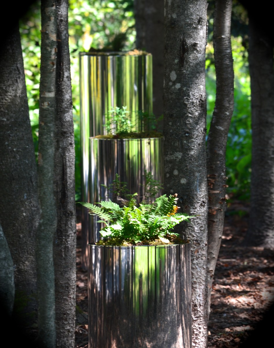 Reflective plant containers