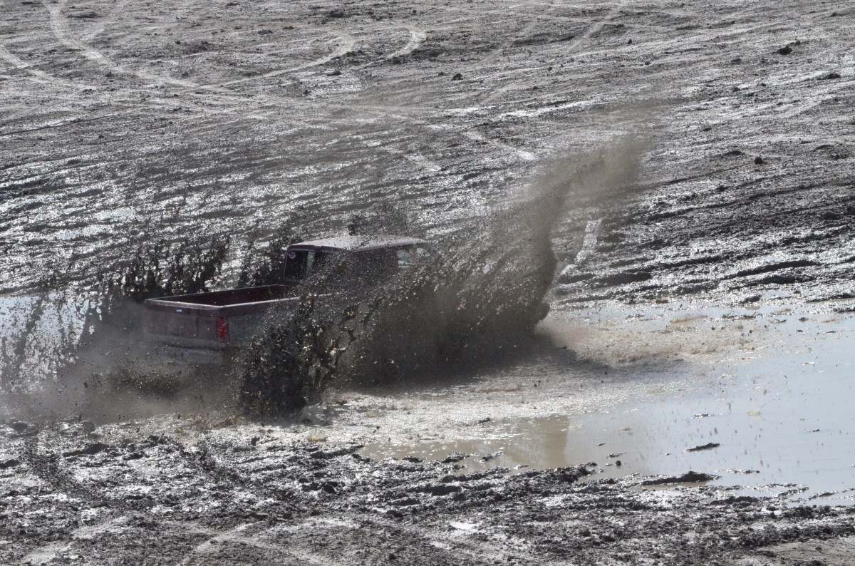 Truck in mud