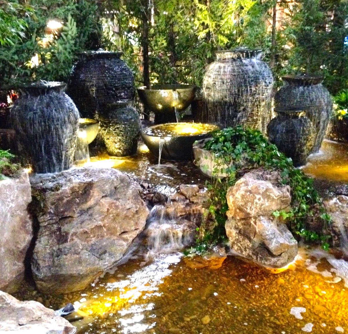 Urns water feature