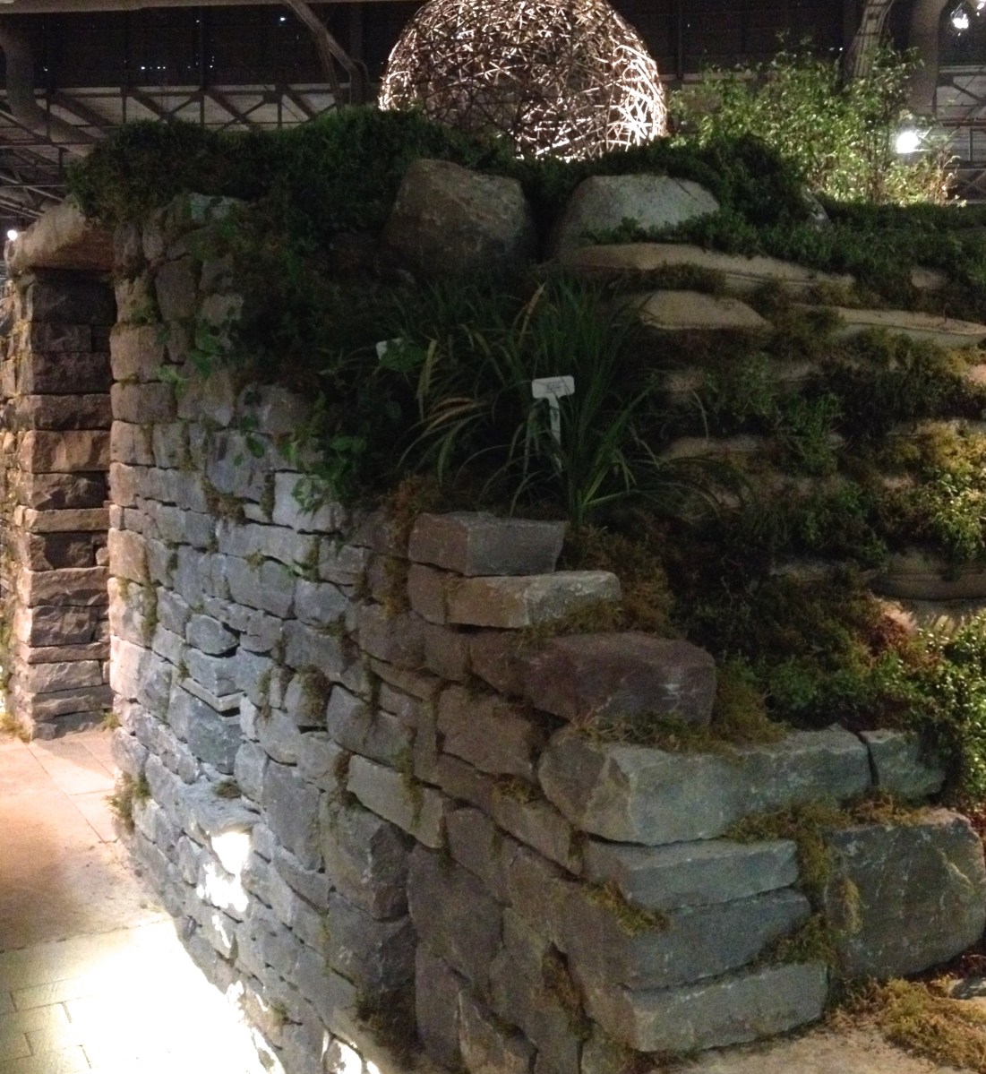 A vegetated retaining wall.
