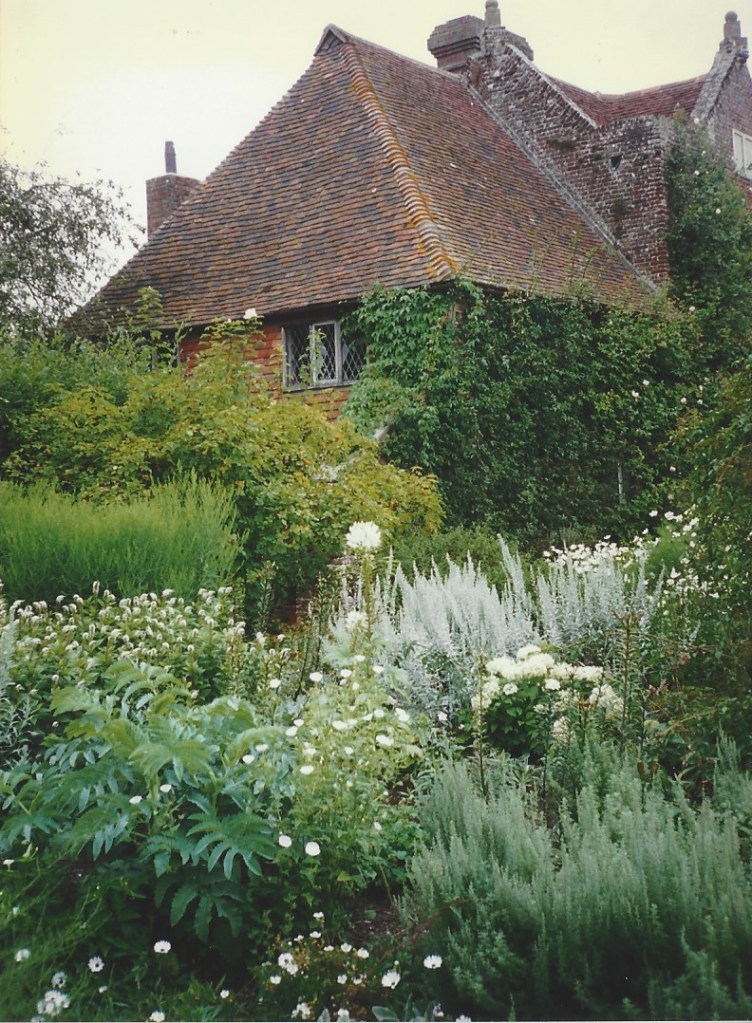 A view across the White Garden at Sissinghurst