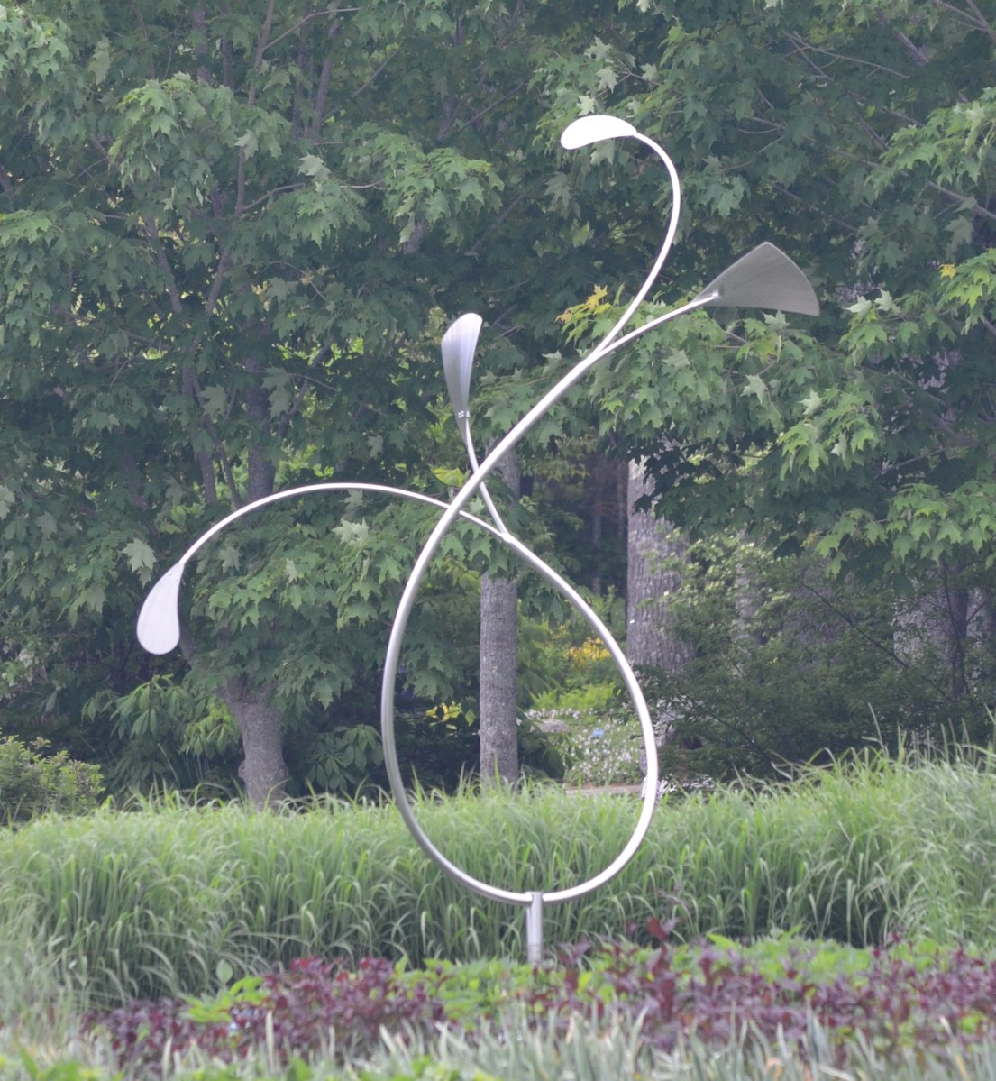Wind Orchid, a stainless steel kinetic sculpture