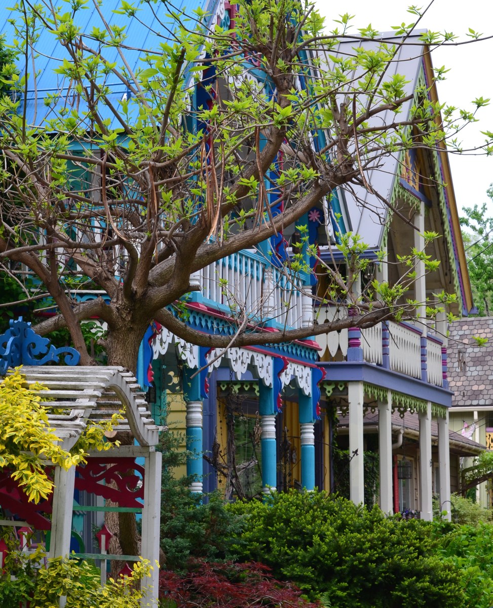 Highly decorated houses in Grimsby Beach, Ontario.