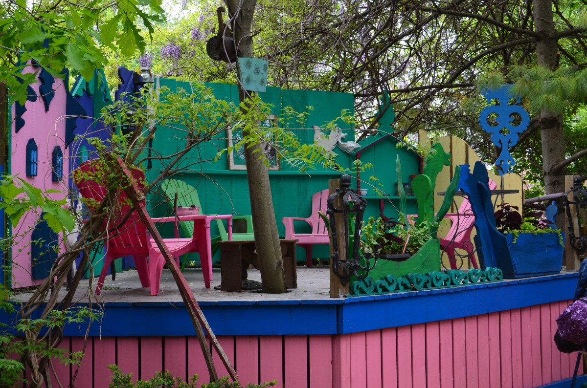 A seating area seems to resemble a stage.