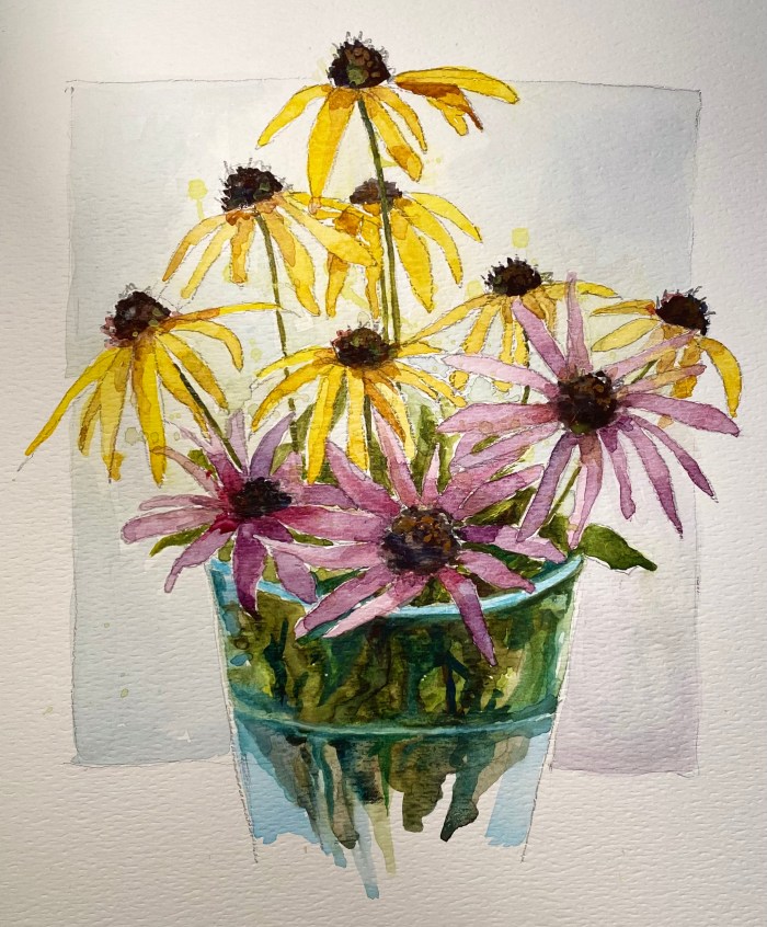 Painting of a bouquet of flowers