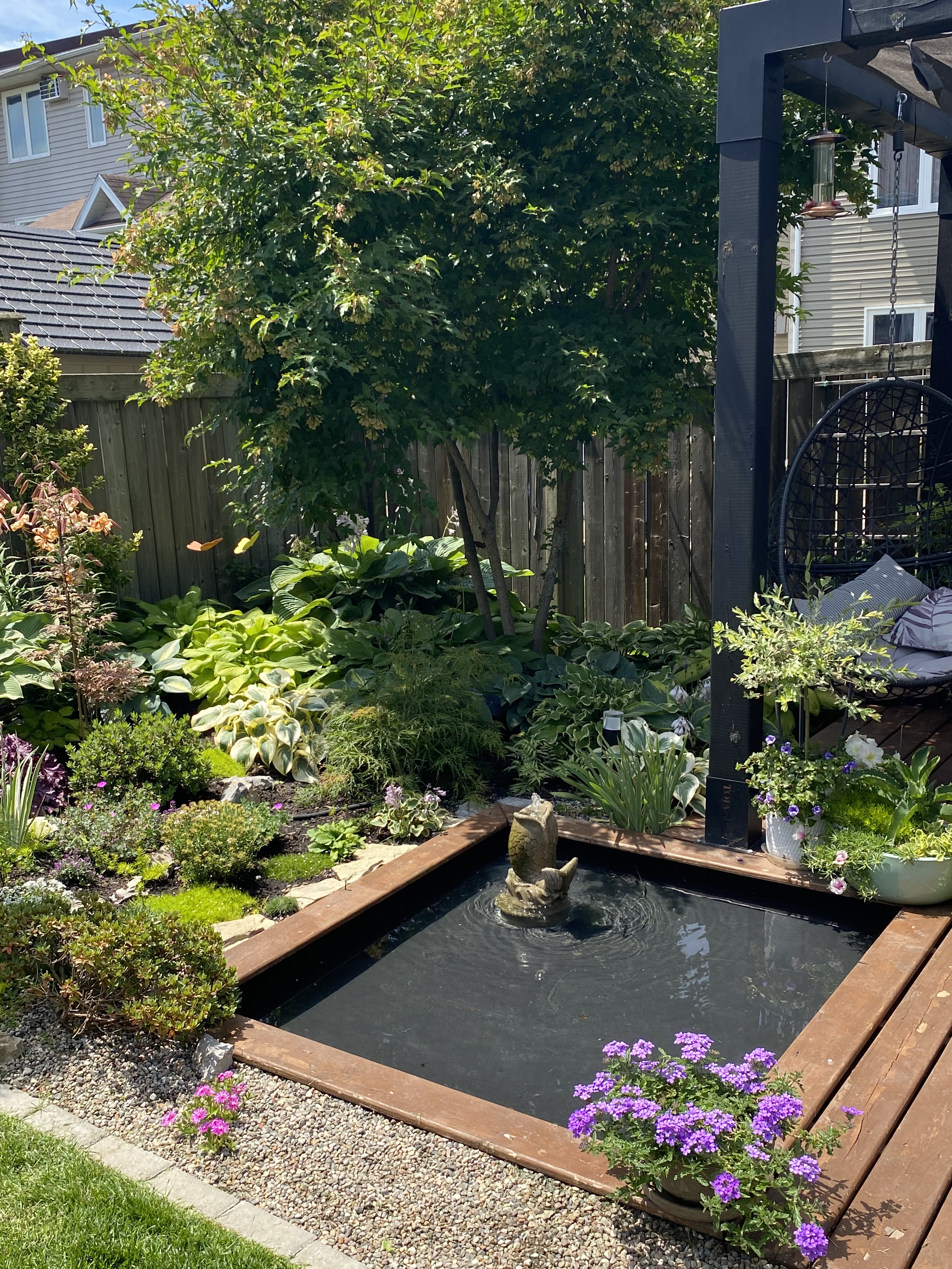 Pond in a small garden