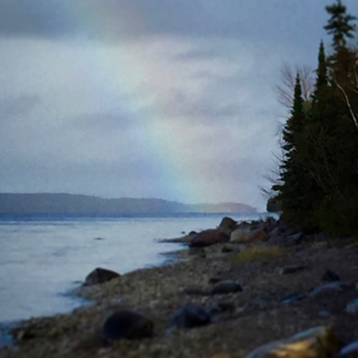 Rainbow over Big Bay, Ontario
