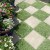 Fake grass and pavers