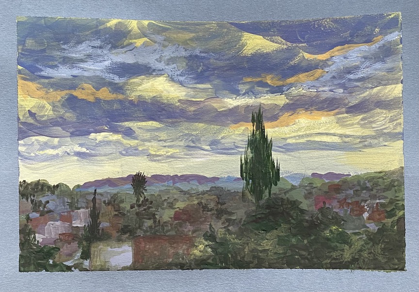 Village view painting