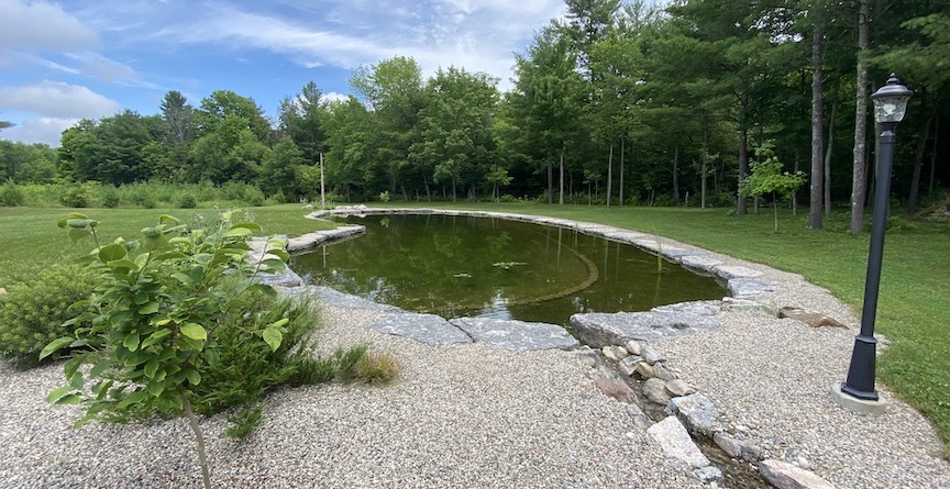 Pond end of huge water feature