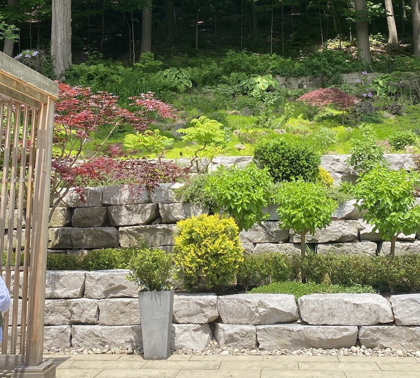 Detail of reverse ravine garden